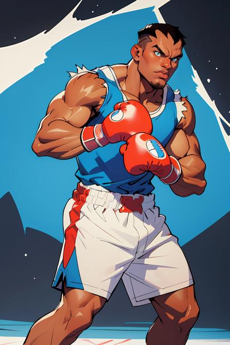 392850-3817335390-(best quality, masterpiece, ultra detailed_1),SFBalrog,boxing gloves,blue sleeveless t-shirt,blue shorts,fighting pose,boxing ar.png